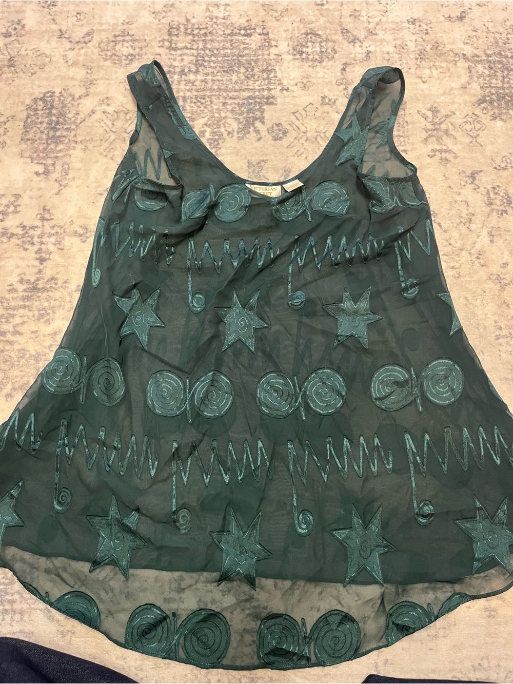 green Victoria’s secret mesh tank- S
